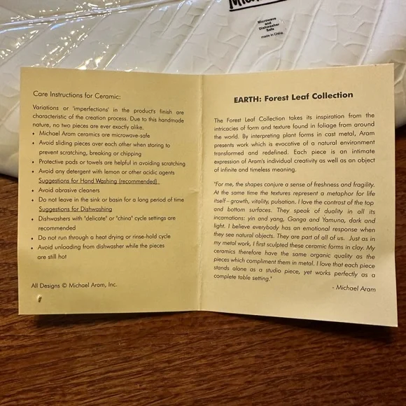 White Leaf Platter - Picture 6 of 8